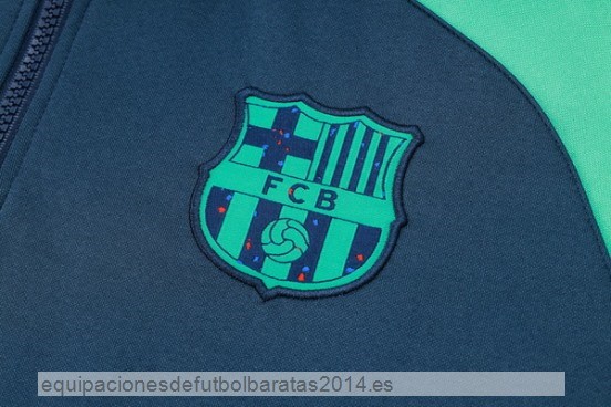 Nuevo Conjunto Completo Chaqueta Con Capucha Barcelona 23/24 Verde Azul Baratas